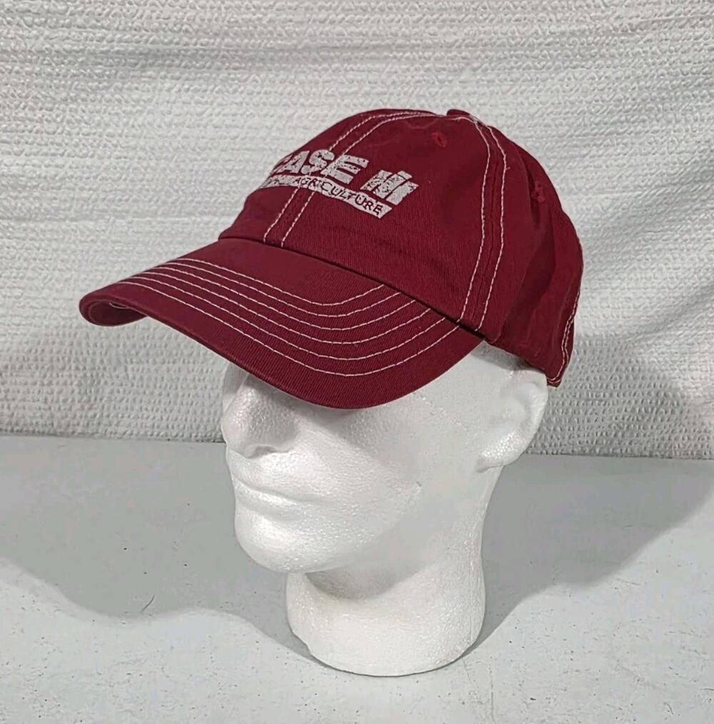 Vintage K-Products Hat Cap Case IH Red Snapback Farming Agriculture
